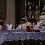 Celebrazione della Santa Messa a Mirabello alla presenza dell'urna con le reliquie di San Giovanni Bosco