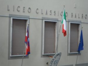 La facciata del Liceo Classico Balbo