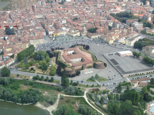 veduta aerea castello paleologi casale