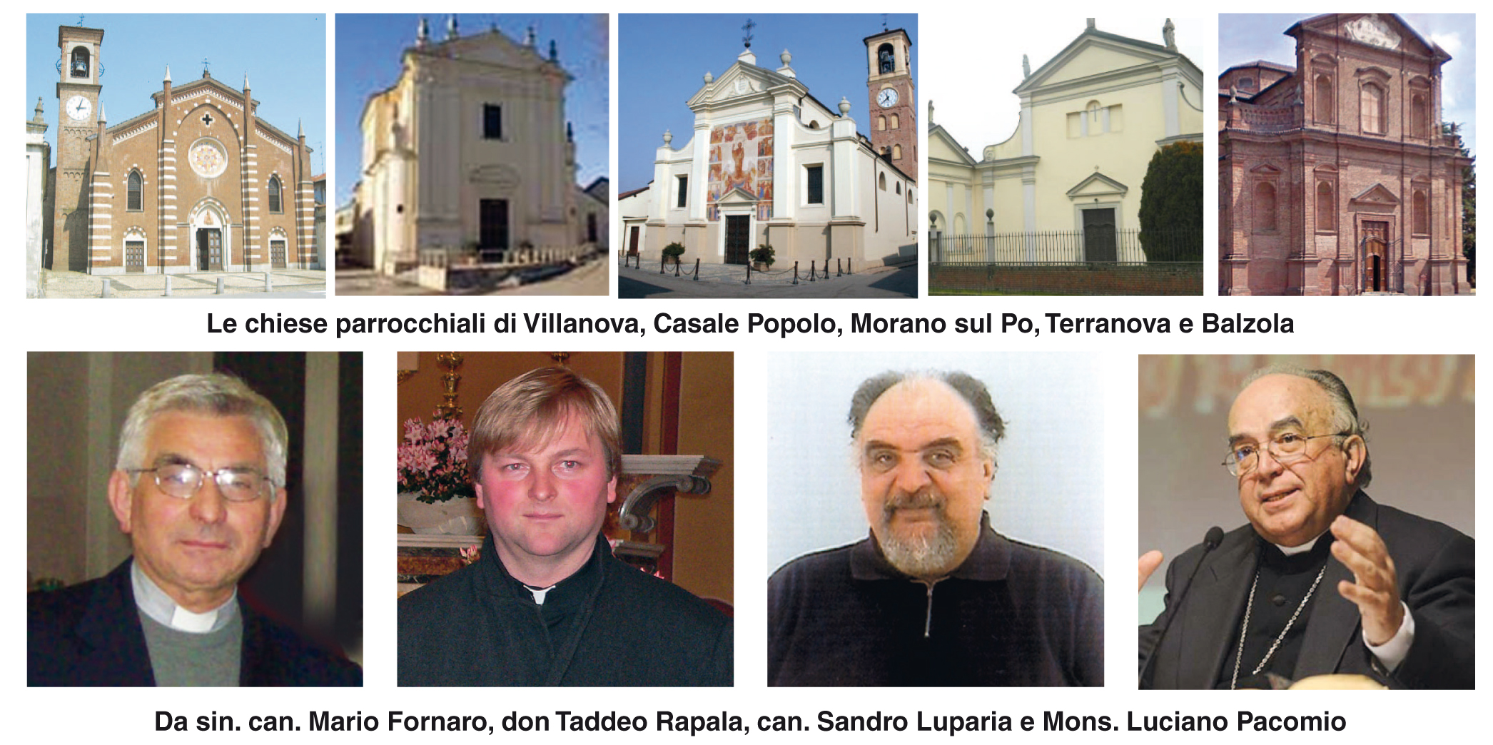 chiese e parroci dell'Unità Pastorale San Giovanni Paolo II